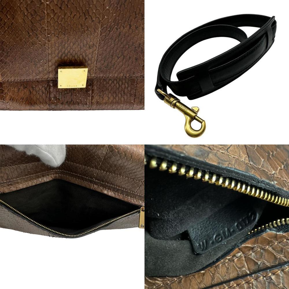 Celine Python Shoulder Bag Brown - image 5